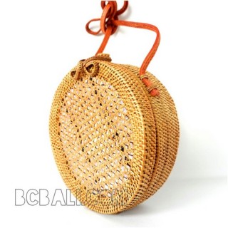 circle sling bags net design unique design hand woven